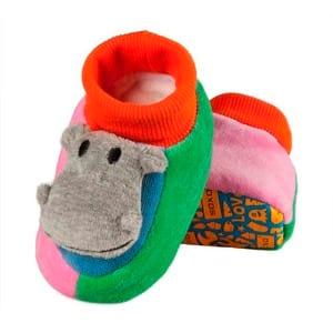 Kapcie niemowlęce kolorowe SOXO hipopotam