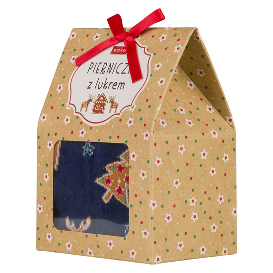 Skarpetki męskie kolorowe SOXO bawełniane | Pierniczki w czekoladzie | prezent dla Niego | świąteczny upominek